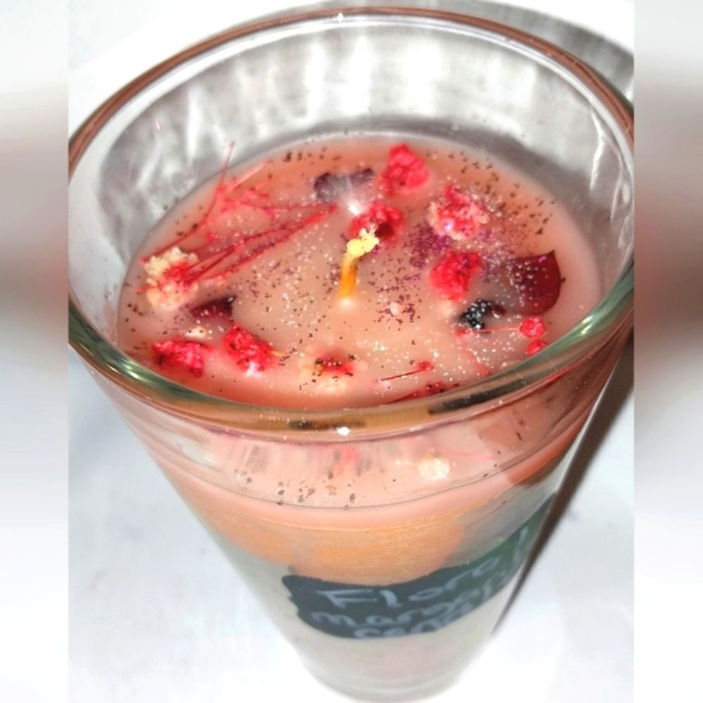 Hand crafted limited edition "Floral Margarita" candle 16 oz